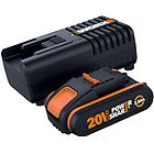 Worx set caricabatt. con 1 batt.2.0ah 20v li