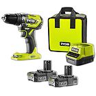 Ryobi r18pd5-220s trapano avv percussione 2 velocità bru