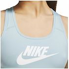 Nike dri-fit swoosh w medium reggiseno sportivo supporto medio donna light blue s