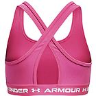 Underarmour under armour crossback mid solid reggiseno sportivo medio sostegno bambina pink yl