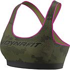 Dynafit trail graphic reggiseno sportivo a medio sostegno donna dark green/black/pink s