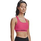 Underarmour under armour crossback mid reggiseno sportivo a medio sostegno donna pink/black s