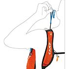 Camp c.a.m.p. rapid racing 20 l zaino scialpinismo light blue/orange/white