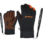 Ziener lanus as® pr guanti da sci bambino black/orange 5