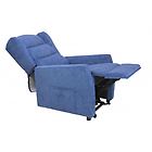 Relax E Design poltrona relax lift (alzapersona) 2 motori, mod. luna (cotone ciniglia blu cons 5gg)